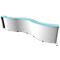 Spirit receptiebalie, 3 elementen, golfvormig, wit