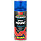 Spray adhesive can with blue cap, white text and red-yellow plaid pattern.