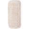 Rectangular, cream-colored mop pad with fringes on the edges.