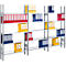 SSI Schäfer Archive Shelving, Basic Bay, 5 étagères, L 995 mm, galvanisé