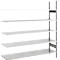 SSI Schäfer Archivregal, Anbaufeld, 5 Böden, B 1285 x T 300 mm, verzinkt
