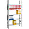 SSI Schäfer Archivregal, Grundfeld, 5 Böden, B 750 x T 300 mm, verzinkt