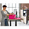 SSI Schäfer Bacs légers Euro-Box ELB 4220 avec couvercle, polypropylène, L 400 x l 300 x H 220 mm, 20,4 litres, rose