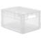 SSI Schäfer Bacs légers Euro-Box ELB 4220 avec couvercle, polypropylène, L 400 x l 300 x H 220 mm, 20,4 litres, translucide