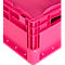 SSI Schäfer Euro-Box lichtgewicht container ELB 4220 met deksel, polypropeen, L 400 x B 300 x H 220 mm, 20,4 liter, roze