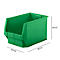 SSI Schäfer LF 533 caja de almacenaje abierta, polipropileno, L 500 x A 312 x A 300 mm, 38 l, verde