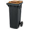 SSI Schäfer Poubelle PRO 80 WAVE, 80 l, mobile, brun noir