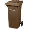 SSI Schäfer PRO 120 WAVE afvalbak, 120 l, verrijdbaar, bruin