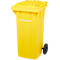 SSI Schäfer PRO 120 WAVE afvalbak, 120 l, verrijdbaar, geel