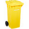 SSI Schäfer PRO 120 WAVE afvalbak, 120 l, verrijdbaar, geel