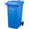 SSI Schäfer PRO 240 WAVE afvalbak, 240 l, verrijdbaar, blauw