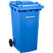 SSI Schäfer PRO 240 WAVE afvalbak, 240 l, verrijdbaar, blauw