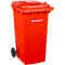 SSI Schäfer PRO 240 WAVE afvalbak, 240 l, verrijdbaar, rood