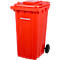 SSI Schäfer PRO 240 WAVE afvalbak, 240 l, verrijdbaar, rood