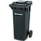 SSI Schäfer PRO 80 WAVE afvalbak, 80 l, verrijdbaar, zwart-grijs