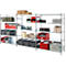 SSI Schäfer Rayonnage à tablettes enfichables VSR3000, kit de base et annexe, 5 tablettes, charge admissible par élément 1000 kg, L 1282 x P 600 x H 1910 mm, acier galvanisé