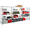 SSI Schäfer Rayonnage à tablettes enfichables VSR3000, kit de base et annexe, 5 tablettes, charge admissible par élément 1000 kg, L 1282 x P 600 x H 1910 mm, acier galvanisé