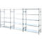 SSI Schäfer Rayonnage à tablettes enfichables VSR3000, kit de rayonnage de base et annexe, 5 tablettes, charge admissible par élément 1000 kg, L 1282 x P 400 x H 1910 mm, acier galvanisé