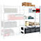 SSI Schäfer Rayonnage à tablettes enfichables VSR3000, rayonnage annexe, 5 tablettes, charge admissible par élément 1000 kg, L 1282 x P 400 x H 1910 mm, acier galvanisé