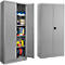 SSI Schäfer Universalschrank 2er-Set, Stahl, abschließbar, 950 x 400 x 1935 mm, 5 OH, weißaluminium RAL 9006