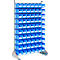 Staand magazijnrek enkelzijdig, B 1130 x D 500 x H 1885 mm, 70 x 3 l, blauw