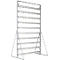 Staande legborden, aan 2 zijden te monteren, 20 rijen, zonder open opzetbakken, B 1145 x D 800 x H 1950 mm, staal, grijs