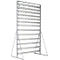 Staande legborden, aan 2 zijden te monteren, 26 rijen, zonder open opzetbakken, B 1145 x D 800 x H 1950 mm, staal, grijs
