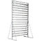 Staande legborden, aan 2 zijden te monteren, 30 rijen, zonder open front magazijnbakken, B 1145 x D 800 x H 1950 mm, staal, grijs