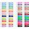 Vier Reihen farbenfroher Stabilo Boss Textmarker mit Pantone-Beschriftung auf weißem Hintergrund.
