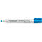 A white STAEDTLER whiteboard marker with a blue ink end and cap. Inscription: STAEDTLER whiteboard marker Lumocolor.