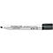 Een witte STAEDTLER whiteboard marker met een zwarte punt en dop. Op de stift staat Lumocolor.