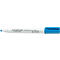 Blauwe STAEDTLER whiteboard marker met witte schacht. Opschrift: Lumocolor, whiteboard compact.