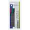 Vier Staedtler Triplus Fineliner in einer Blisterverpackung mit dem Schriftzug note.
