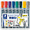 Staedtler Flipchart marker Lumocolor 356 - ronde punt 2 mm en wigvormige punt 2 of 5 mm - set van 8 stuks