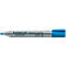 Blue felt-tip pen with a silver casing. Inscription: STAEDTLER flipchart marker Lumocolor.