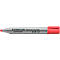 A red STAEDTLER flipchart marker, Lumocolor. The pen has a gray casing and a red tip.