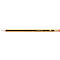 Close-up of a Staedtler pencil. The pencil has a yellow barrel, a black midsection, and a red tip. The barrel says Staedtler.