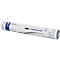Een witte, opgerolde Staedtler Lumocolor 2027 jaarplanner met blauw logo en een pen op de rol gedrukt.