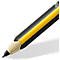 STAEDTLER Noris® Stylo de saisie numérique Jumbo, pour les appareils compatibles EeMR, pointe interchangeable, 4096 niveaux de pression, reconnaissance de la paume, gomme numérique, forme triangulaire, matériau durable à base de bois, noir-jaune.