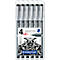 Staedtler Pigment-Liner, unterschiedliche Linienbreiten im Set, 6er-Set