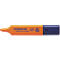 Ein orangefarbener Textmarker von Staedtler, Textsurfer classic, mit blauer Kappe. Aufschrift: INK-JET SAFE.