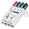 STAEDTLER Whiteboardmarker Lumocolor®, farbsortiert, Keilspitze: 2 - 5 mm, 4er Set