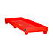 Stahl-Auffangwanne ohne Gitterrost, 2400 x 800 mm, rot RAL 3000