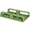 Stahlflachpalette, bis 1500 kg, geschlossenes Oberdeck, 2 Stahlkufen, L 800 x B 500 x H 130 mm, Stahl, Resedagrün RAL 6011