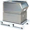 Stahlflachpalette, bis 1500 kg, geschlossenes Oberdeck, 2 Stahlkufen, L 800 x B 500 x H 130 mm, Stahl, verzinkt