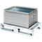 Stahlflachpalette, bis 1500 kg, geschlossenes Oberdeck, 2 Stahlkufen, L 800 x B 500 x H 130 mm, Stahl, verzinkt