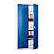 Stahlschrank, höhenverstellbarer Fachboden, abschließbar, H 1800 mm, lichtgrau/enzianblau