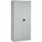 Stalen kast, B 916 x D 422 x H 1950 mm, lichtgrijs RAL 7035