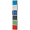 Stalen kubuskast, afsluitbaar, 380 mm, corpus grijs en deur rood RAL 3020