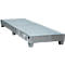 Stalen lekbak met rooster, 2400 x 800 mm, gegalvaniseerd